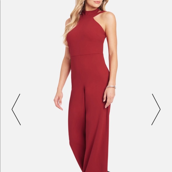 ❤️NWOT❤️ BEBE Red Halter Jumpsuit - Picture 4 of 4